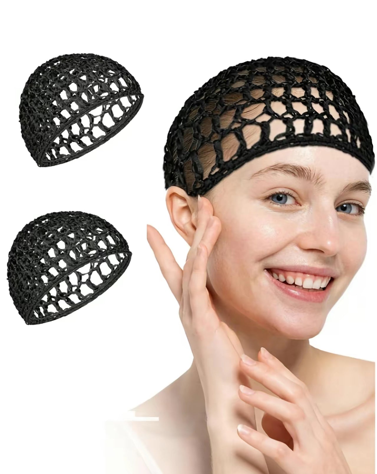 Mesh Crochet Hair Net Rayon Knit Snoods Hat Hairnet Snood Cover Ornament
