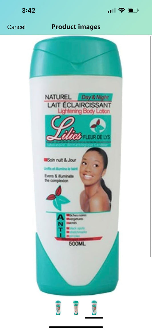 Lilies Fleur de Lys Lightening Body Lotion – Day & Night Care (500ml)