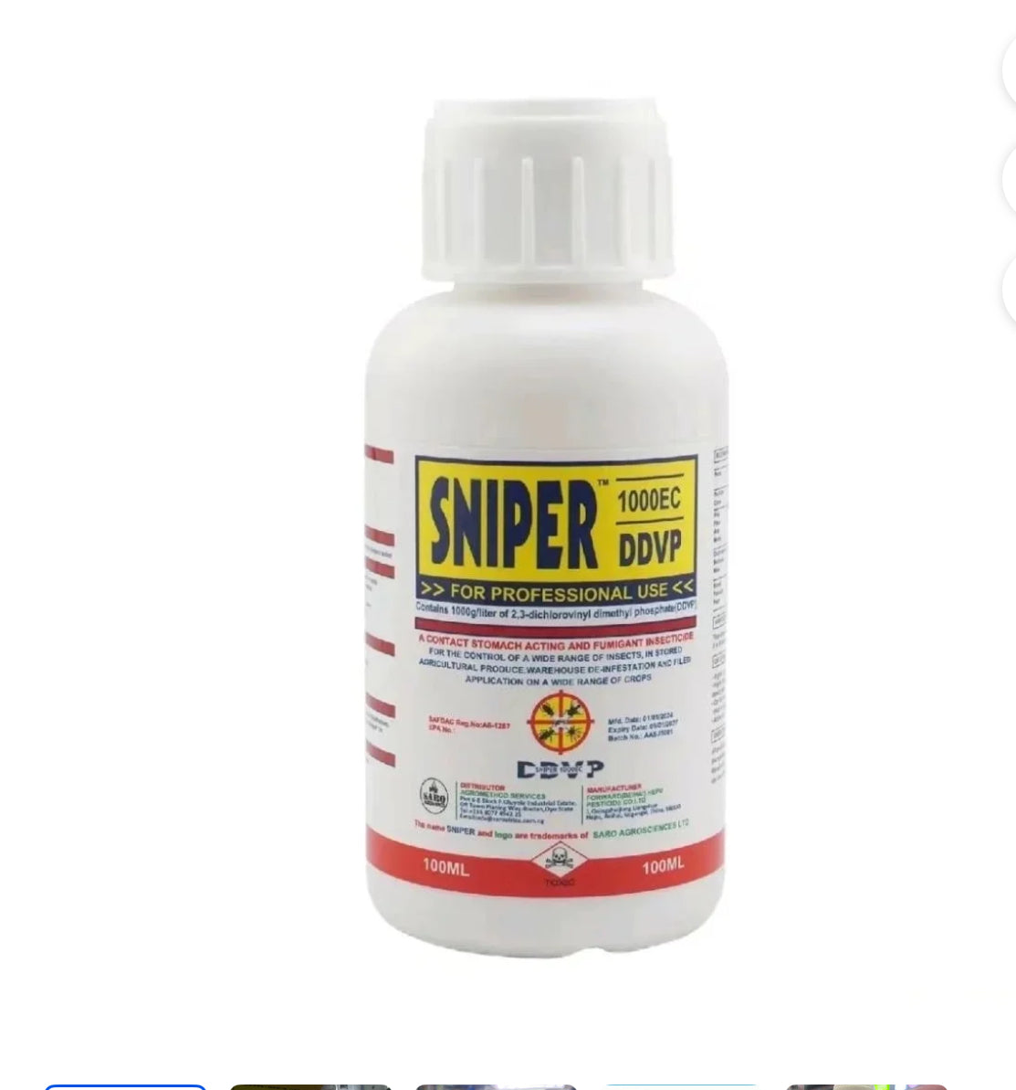 Sniper 100ec Ddvp insecticide-100ml